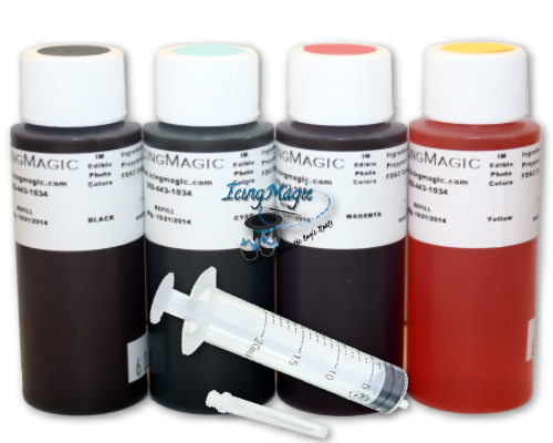 Black Edible Ink Refill Bottle 2oz - IcingMagic