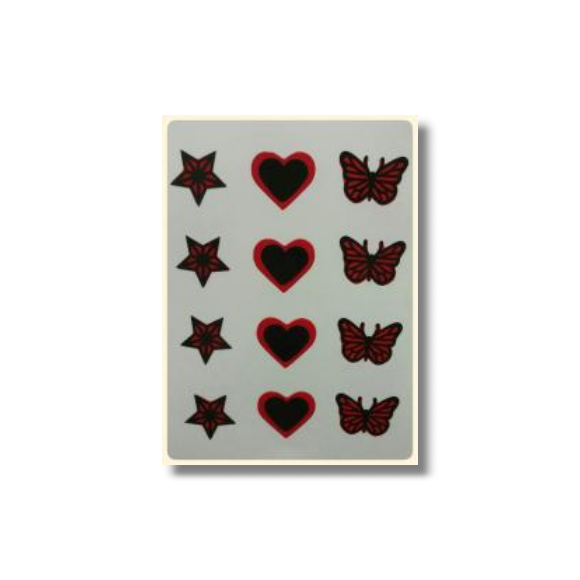 Ultimate Edible Designs - Stars, Hearts and Butterflies-Red and Black