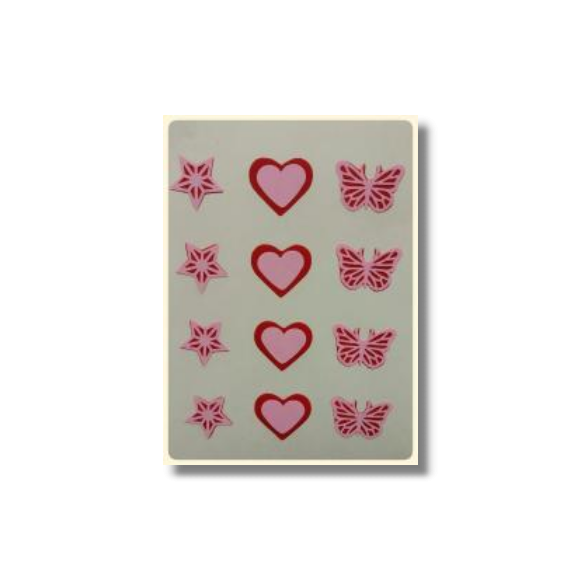 Ultimate Edible Designs - Stars, Hearts and Butterflies-Red and Pink